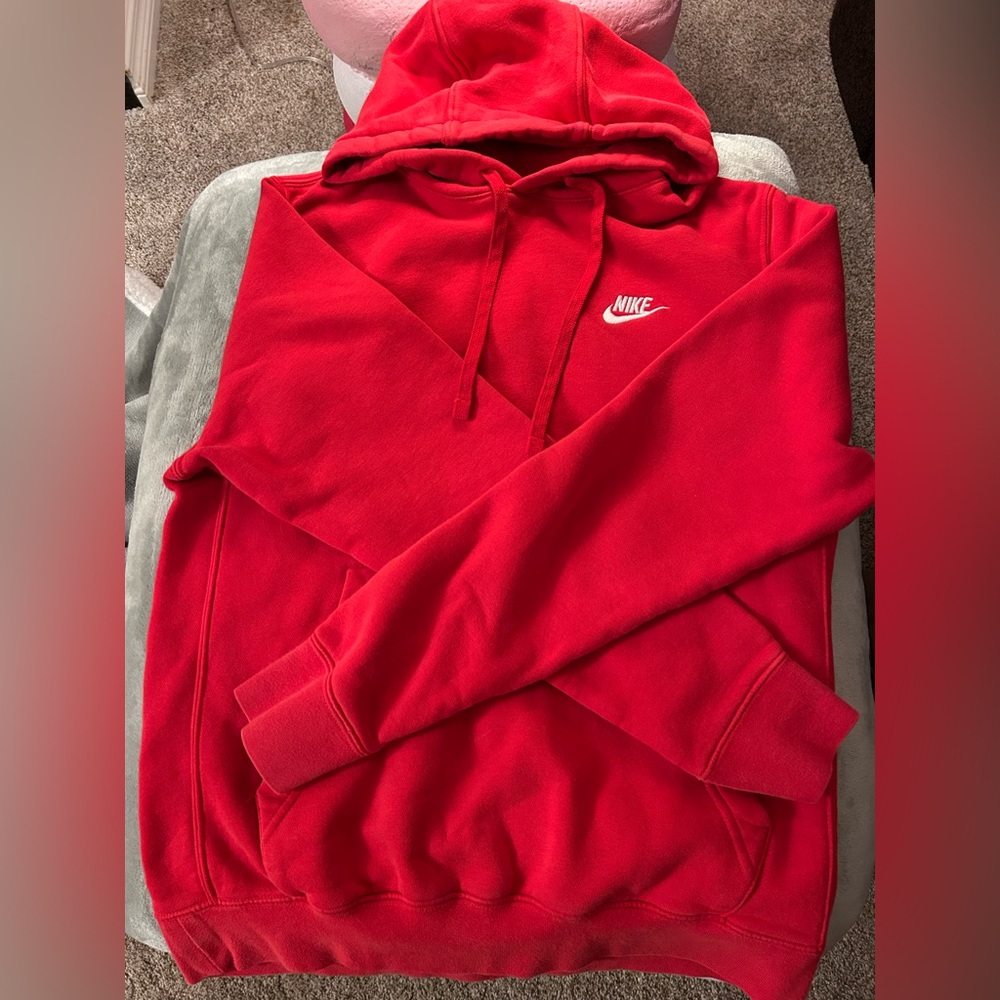 Nike Men's Vibrant Red Hoodie